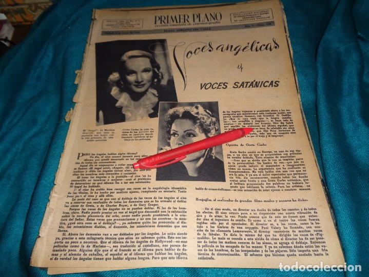 Coleccionismo de Revistas y Peri&oacute;dicos: RECORTE : MARLENE DIETRICH. GRETA GARBO. PRIMER PLANO, ENERO 1944