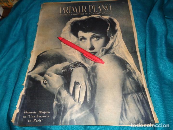 Coleccionismo de Revistas y Peri&oacute;dicos: RECORTE : FLORENCIA BECQUER, EN LA PELICULA : UNA HERENCIA EN PARIS. PRIMER PLANO, ENERO 1944