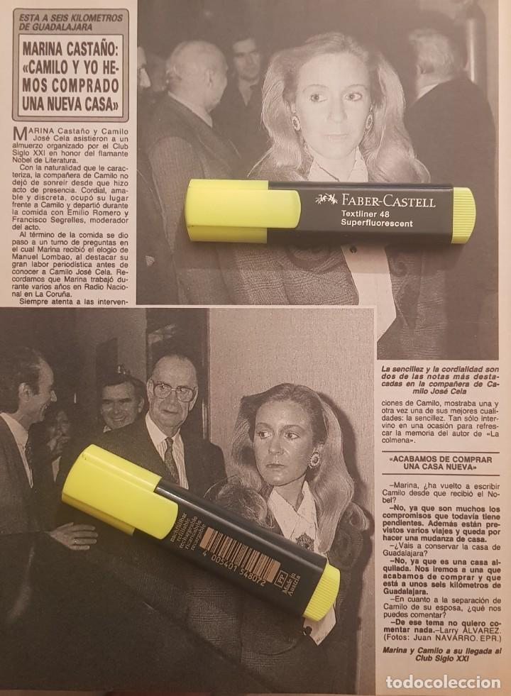 Coleccionismo de revistas y peri&oacute;dicos: Reportaje Marina Casta&ntilde;o/ Camilo Jos&eacute; Cela 09.02.1990