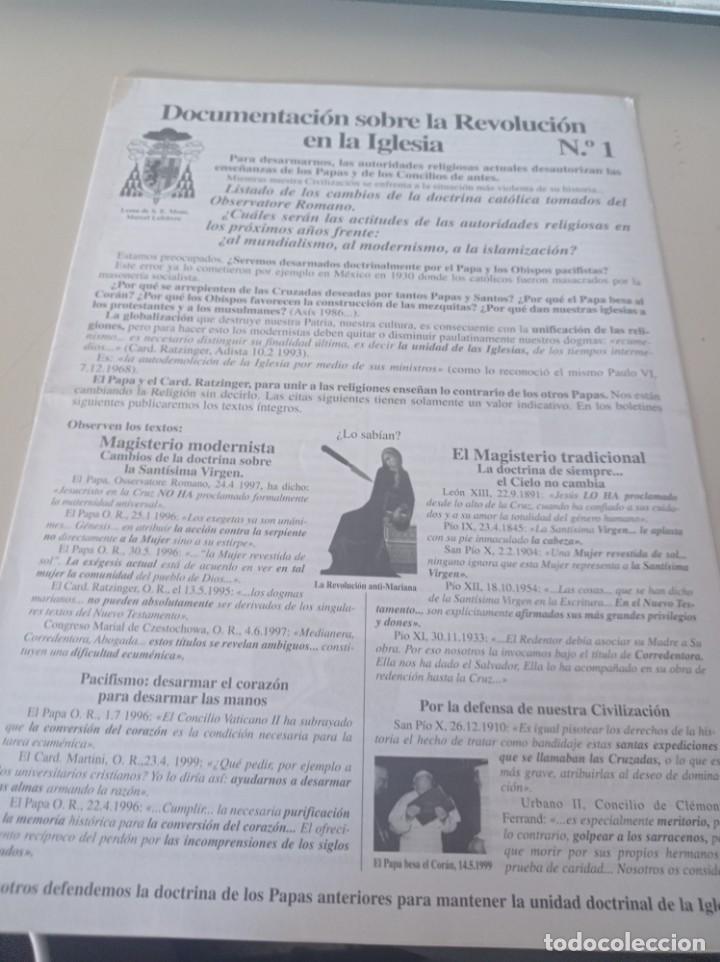 Coleccionismo de revistas y peri&oacute;dicos: REVISTA DOCUMENTACION SOBRE LA REVOLUCION EN LA IGLESIA. PADRE TAM N&ordm; 1 REF. UR MES 8