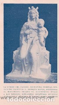 Coleccionismo de Revistas y Peri&oacute;dicos: * MONTEFERRO, VIGO* Virgen del Carmen, monumento a los marinos - 1926