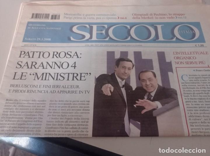 Coleccionismo de revistas y peri&oacute;dicos: SECOLO D'ITALIA, PERI&Oacute;DICO ITALIANO ALLEANZA NAZIONALE, A&Ntilde;O LVII, N&ordm; 76. A&Ntilde;O 2008 REF. UR MES 7