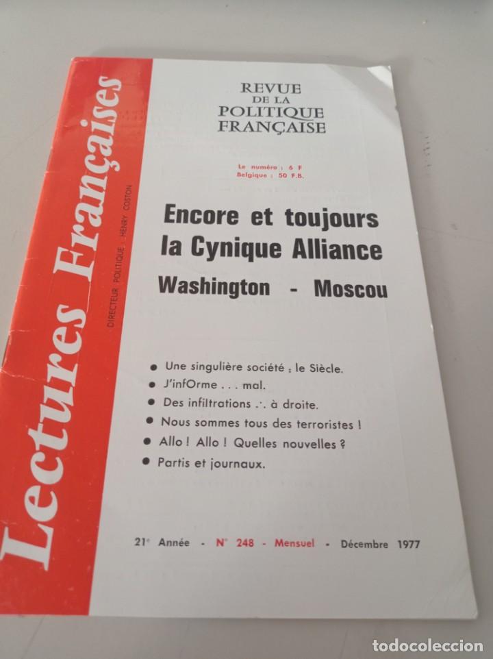 Coleccionismo de revistas y peri&oacute;dicos: LECTURES FRANCAISES ENCORE ET TOUJOURS LA CYNIQUE ALLIANCE N&ordm; 248 REF. UR MES 7