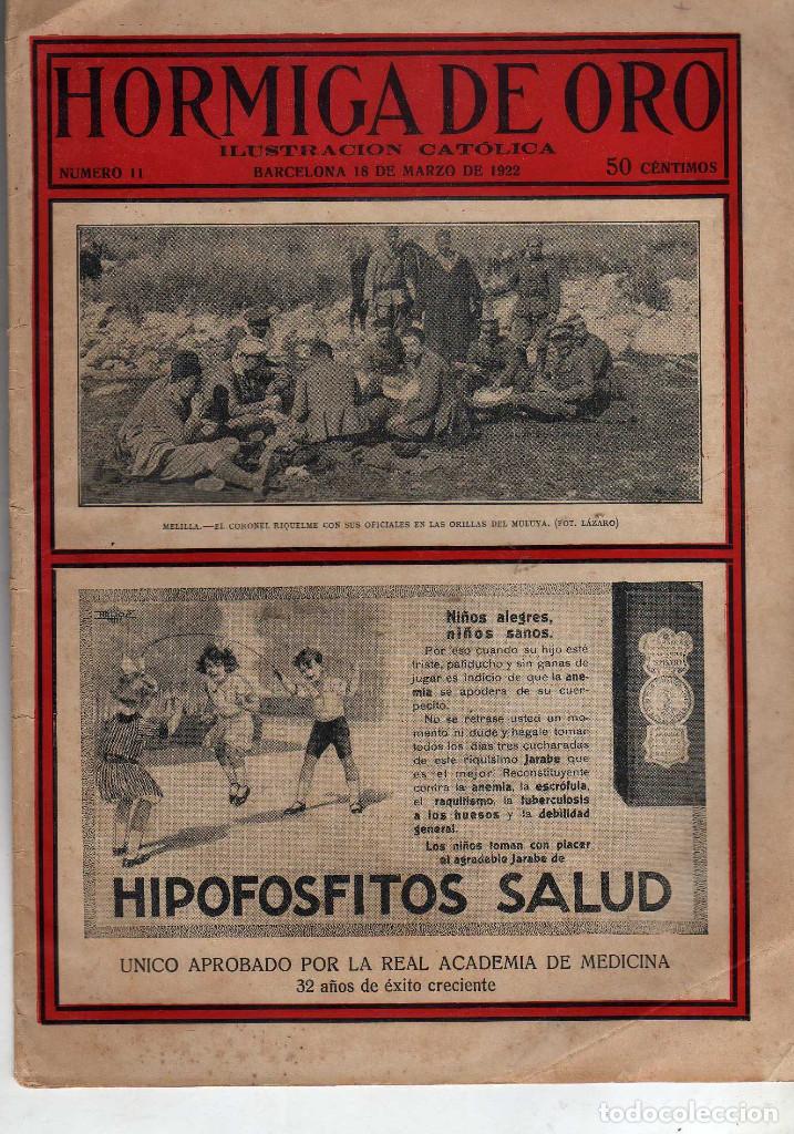 Coleccionismo de revistas y peri&oacute;dicos: REVISTA HORMIGA DE ORO DEL 18DE MARZO DE 1922