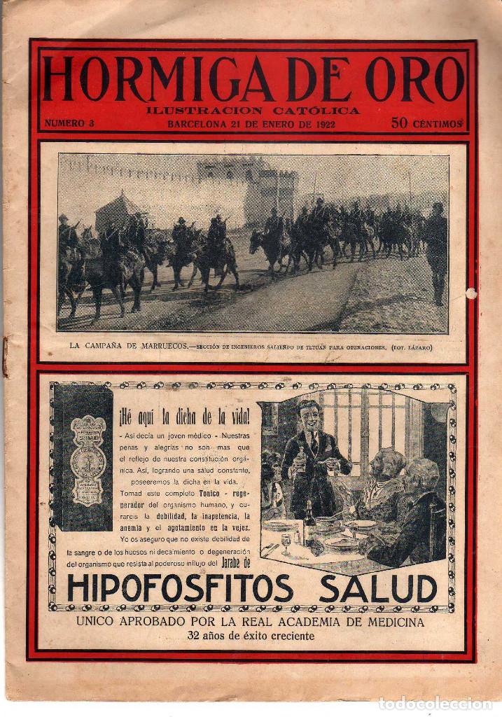Coleccionismo de revistas y peri&oacute;dicos: REVISTA HORMIGA DE ORO DE ENERO DE 1922