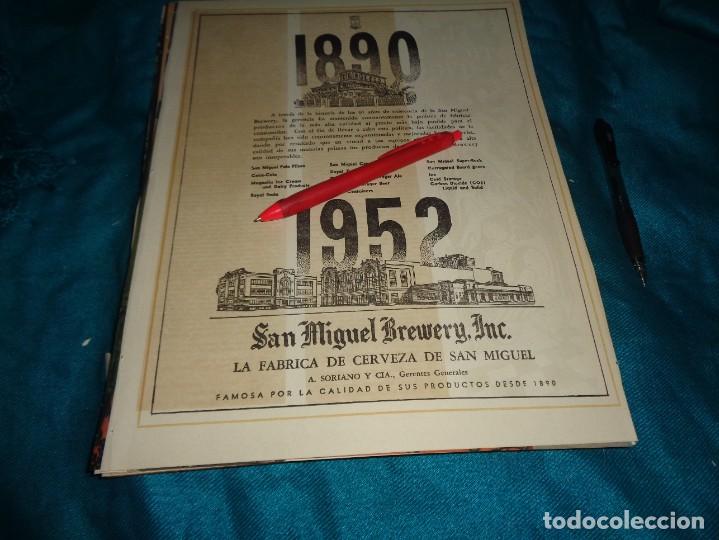 Coleccionismo de Revistas y Peri&oacute;dicos: RECORTE : PUBLICIDAD : CERVEZA SAN MIGUEL BREWERY. MUNDO HISPANICO, OCTB 1952