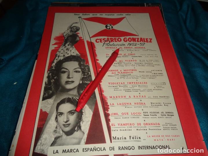 Coleccionismo de Revistas y Peri&oacute;dicos: RECORTE : PUBLICIDAD : CESAREO GONZALEZ. LOLA FLORES, CARMEN SEVILLA. MUNDO HISPANICO, OCTB 1952