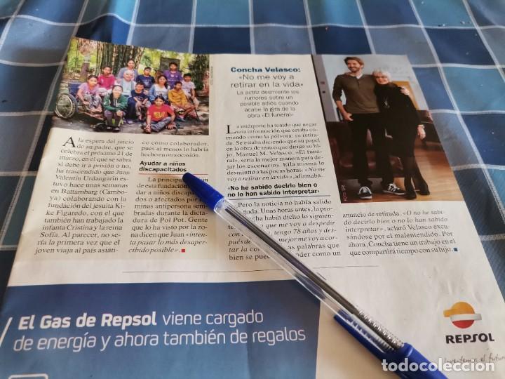 Coleccionismo de revistas y peri&oacute;dicos: CONCHA VELASCO RECORTE REVISTA 2018