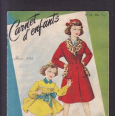 Coleccionismo de Revistas y Periódicos: CARNET D´ENFANTS - Nº 54 - HIVER 1952 - REVISTA SOBRE MODA INFANTIL