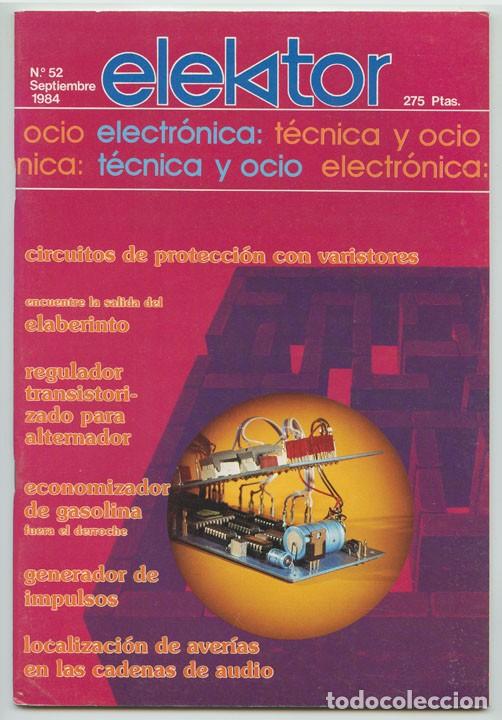 Coleccionismo de revistas y peri&oacute;dicos: ELEKTOR - N&ordm; 52 - 1984 - ELECTRONICA TECNICA Y OCIO