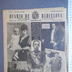 Coleccionismo de Revistas y Periódicos: PERIÓDICO ESPECIAL MUERTE DE ALFONSO XIII 1 MAYO DE 1941 DIARIO DE BARCELONA. Lote 349117004