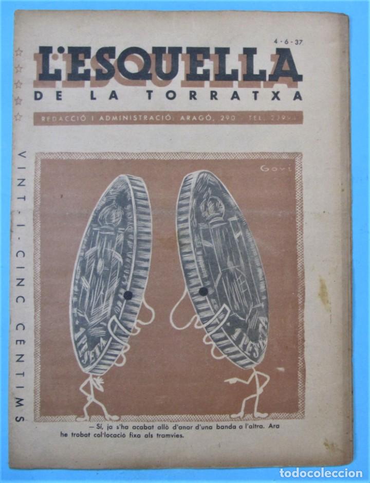 Collezionismo di Riviste e Giornali: L'ESQUELLA DE LA TORRATXA. N&ordm; 3015. 4 JUNY 1937.