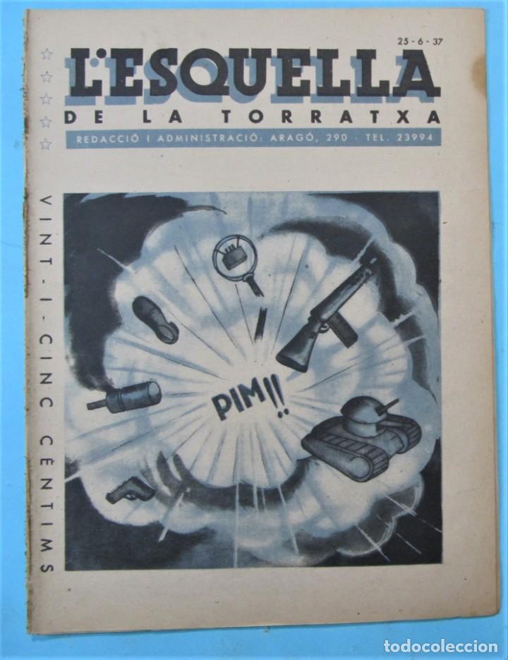 Collezionismo di Riviste e Giornali: L'ESQUELLA DE LA TORRATXA. N&ordm; 3018. 25 JUNY 1937.
