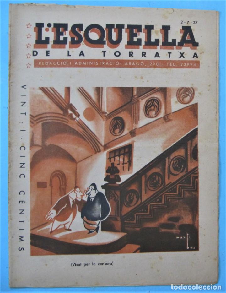 Collezionismo di Riviste e Giornali: L'ESQUELLA DE LA TORRATXA. N&ordm; 3019. 2 JULIOL 1937.