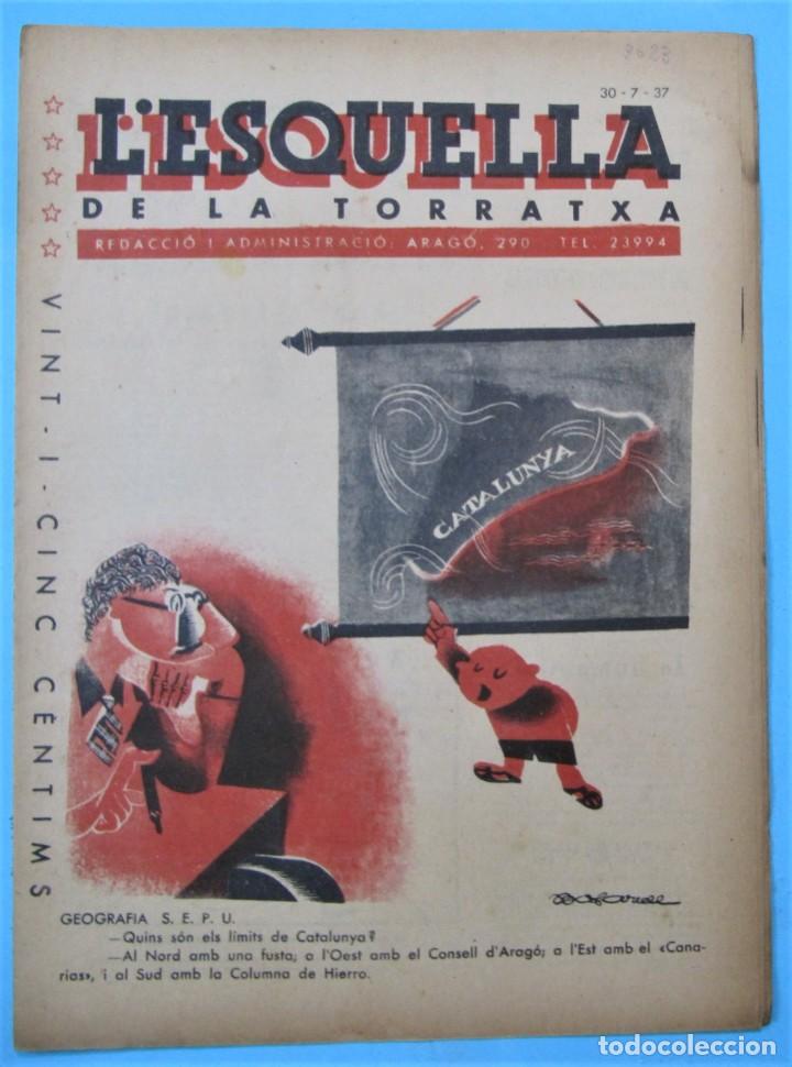 Coleccionismo de Revistas y Peri&oacute;dicos: L'ESQUELLA DE LA TORRATXA. N&ordm; 3023. 7 AGOST 1937.