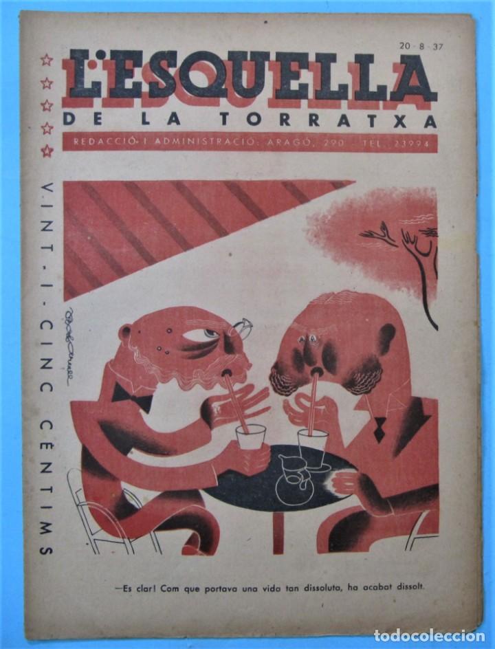 Coleccionismo de revistas y peri&oacute;dicos: L'ESQUELLA DE LA TORRATXA. N&ordm; 3026. 20 AGOST 1937.