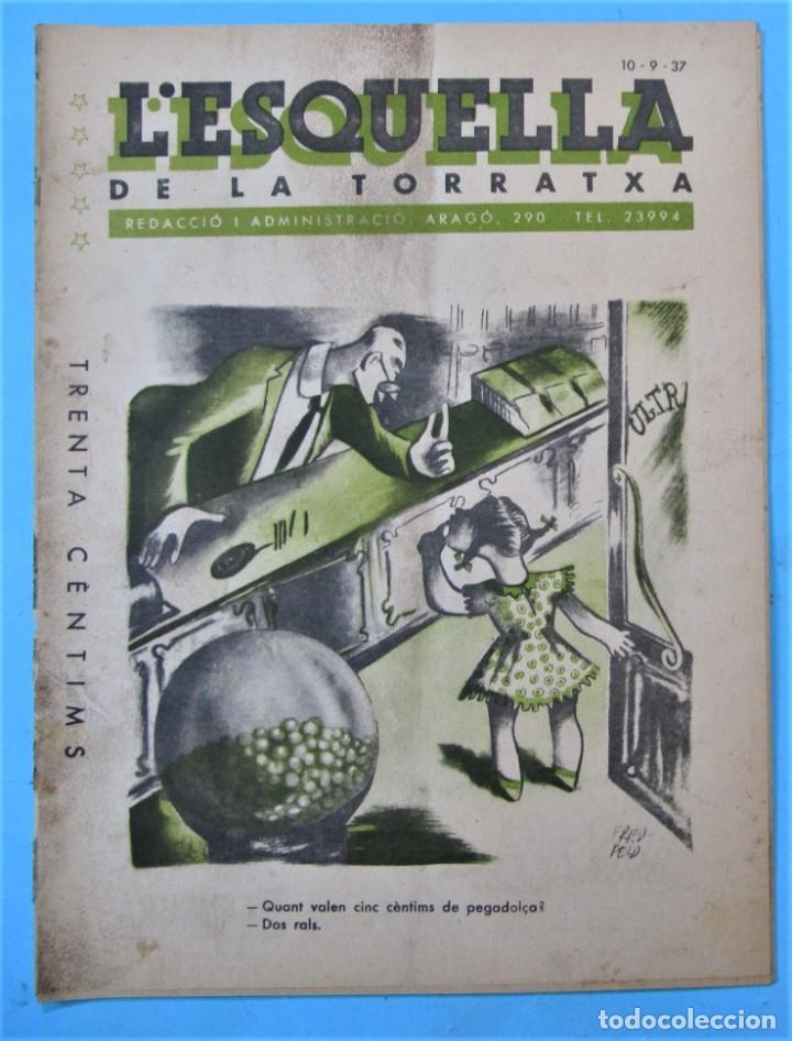Coleccionismo de revistas y peri&oacute;dicos: L'ESQUELLA DE LA TORRATXA. N&ordm; 3029. 10 SETEMBRE 1937.