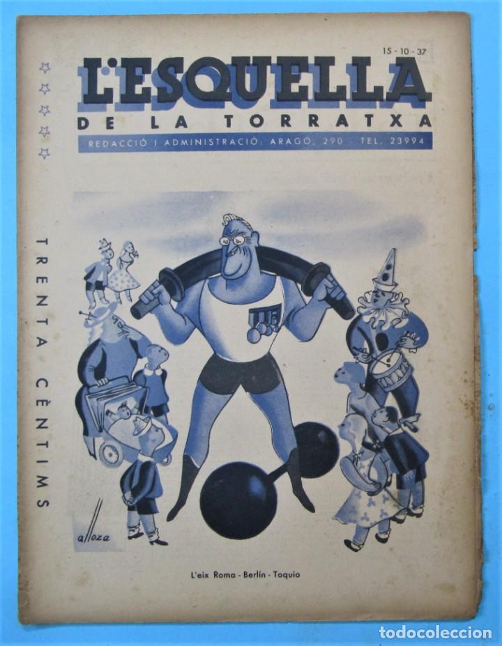 Coleccionismo de revistas y peri&oacute;dicos: L'ESQUELLA DE LA TORRATXA. N&ordm; 3034. 15 OCTUBRE 1937.