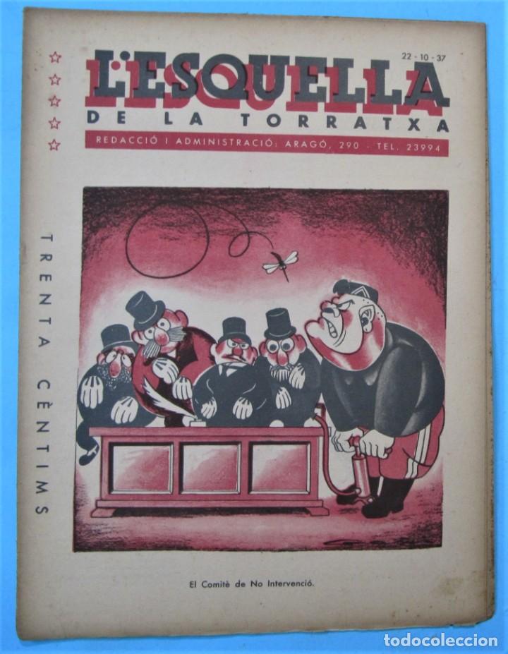 Coleccionismo de revistas y peri&oacute;dicos: L'ESQUELLA DE LA TORRATXA. N&ordm; 3035. 22 OCTUBRE 1937.