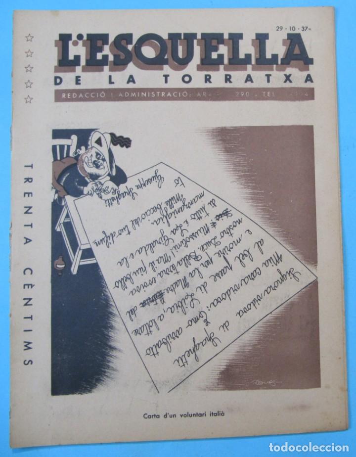 Coleccionismo de revistas y peri&oacute;dicos: L'ESQUELLA DE LA TORRATXA. N&ordm; 3036. 29 OCTUBRE 1937.
