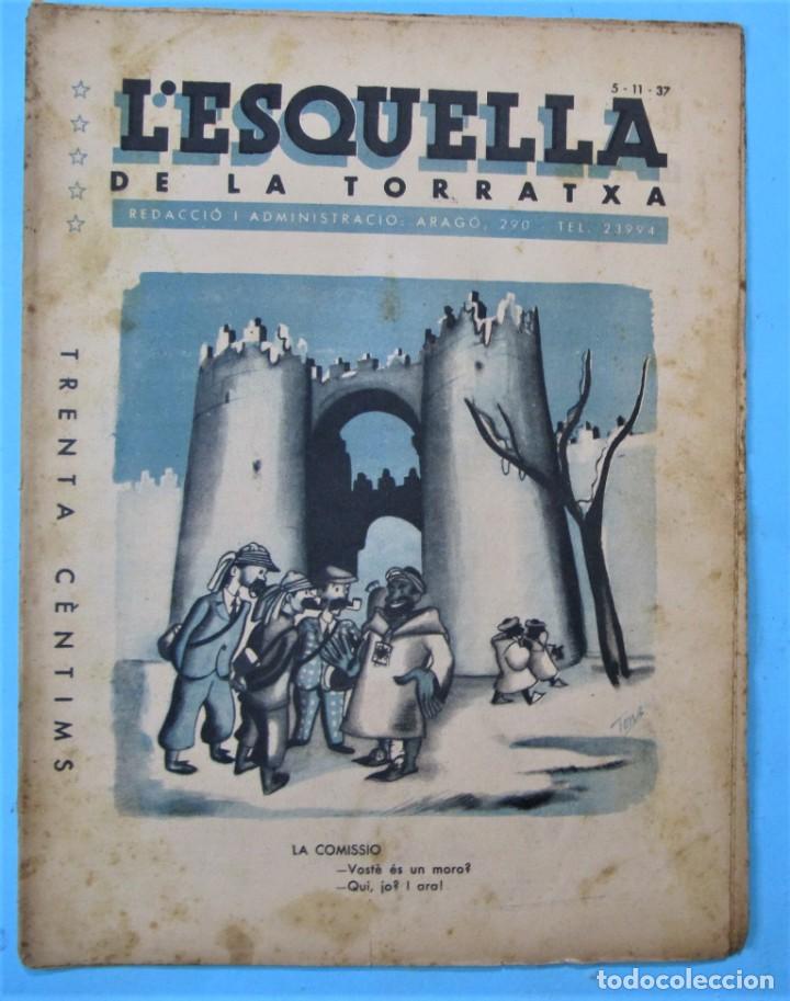 Coleccionismo de revistas y peri&oacute;dicos: L'ESQUELLA DE LA TORRATXA. N&ordm; 3037. 5 NOVEMBRE 1937.