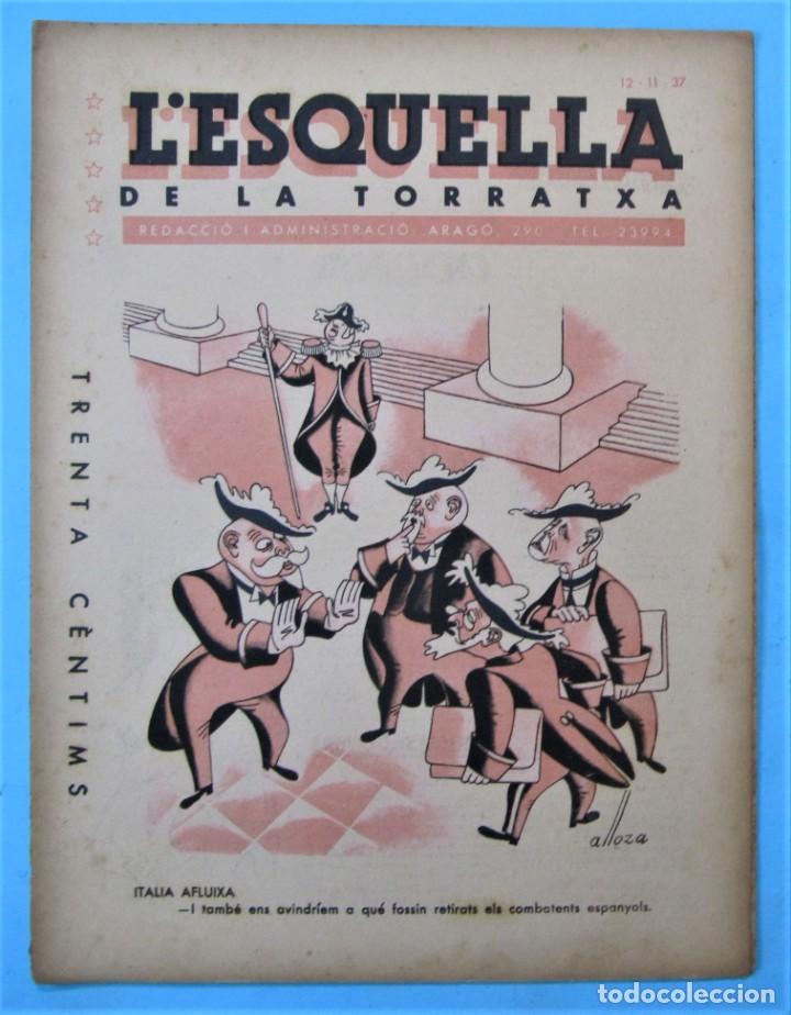 Coleccionismo de revistas y peri&oacute;dicos: L'ESQUELLA DE LA TORRATXA. N&ordm; 3038. 12 NOVEMBRE 1937.