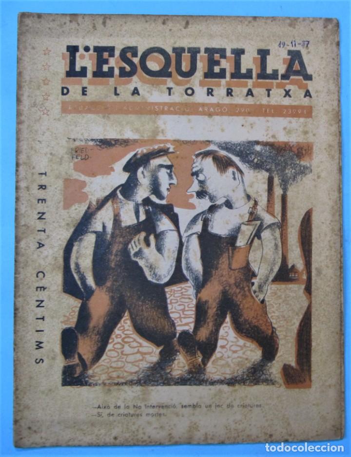 Coleccionismo de revistas y peri&oacute;dicos: L'ESQUELLA DE LA TORRATXA. N&ordm; 3039. 19 NOVEMBRE 1937.