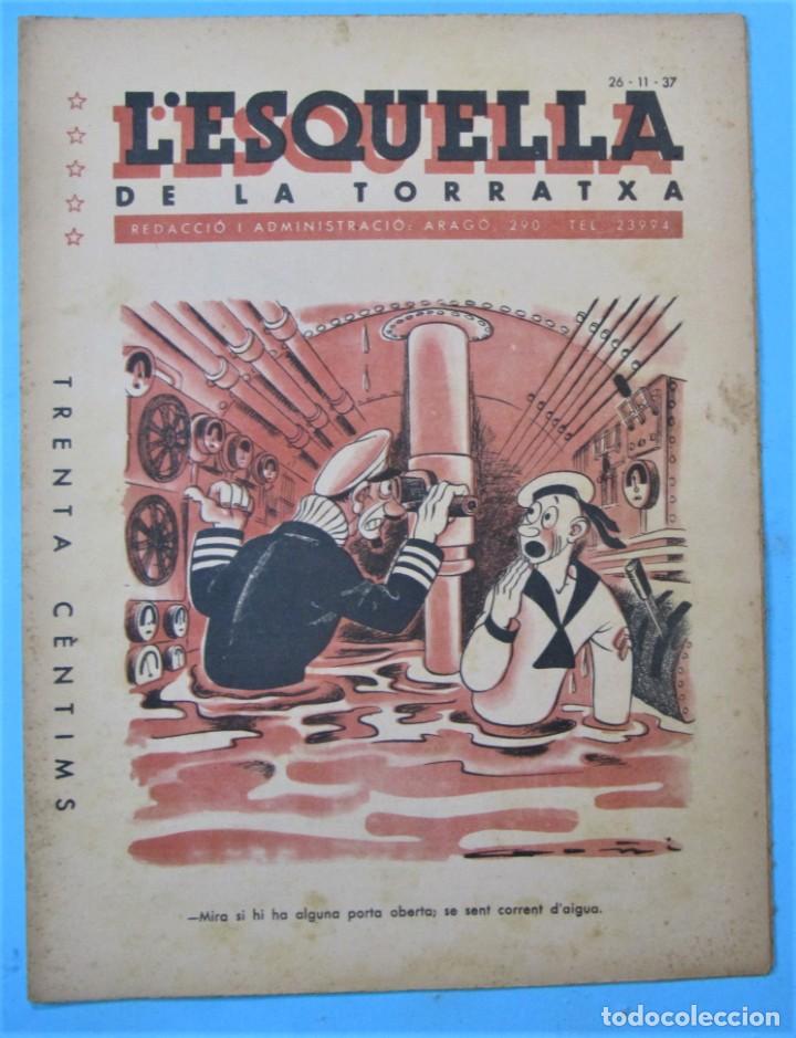 Coleccionismo de revistas y peri&oacute;dicos: L'ESQUELLA DE LA TORRATXA. N&ordm; 3040. 26 NOVEMBRE 1937.