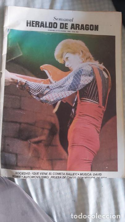 Coleccionismo de revistas y peri&oacute;dicos: Semanal heraldo de aragon portada david bowie 1985