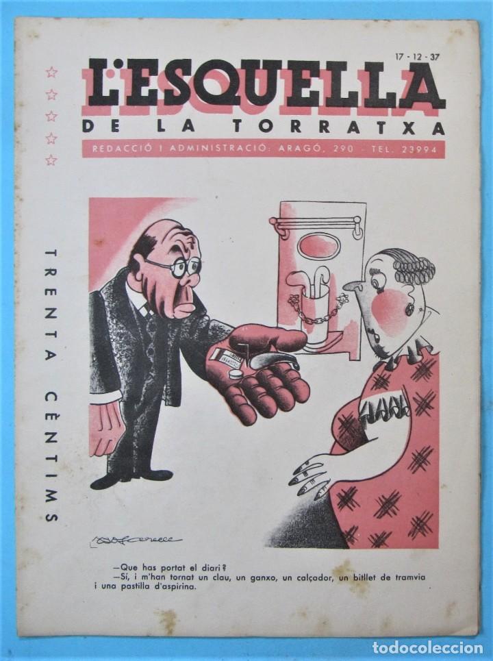 Coleccionismo de revistas y peri&oacute;dicos: L'ESQUELLA DE LA TORRATXA. N&ordm; 3043. 17 DECEMBRE 1937.