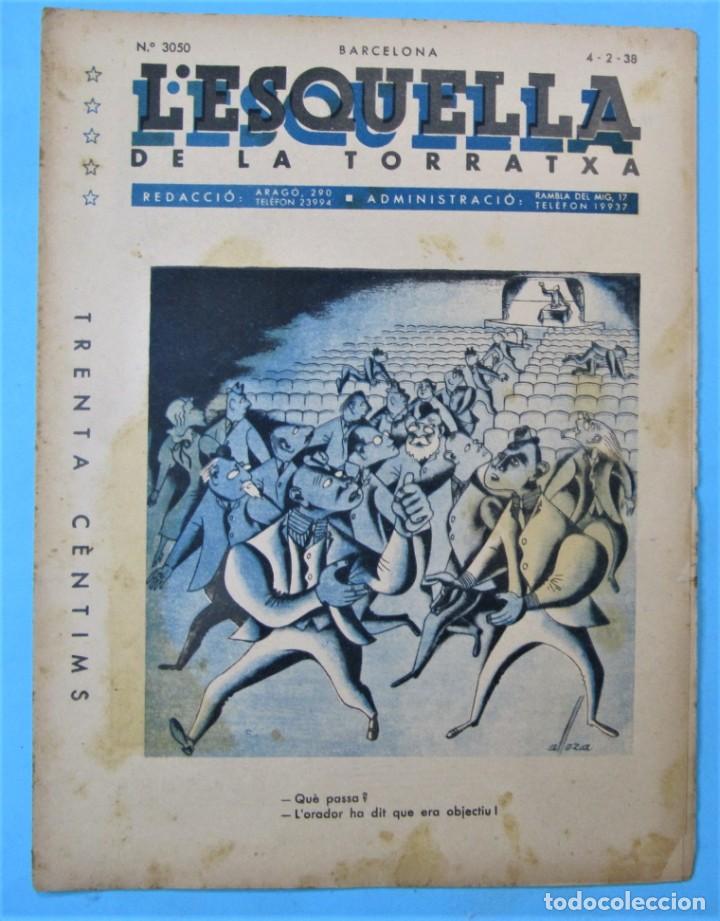 Coleccionismo de revistas y peri&oacute;dicos: L'ESQUELLA DE LA TORRATXA. N&ordm; 3050. 4 FEBRER 1938.