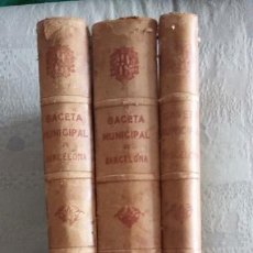 Coleccionismo de Revistas y Periódicos: GACETA MUNICIPAL DE BARCELONA 1919 + 1920 ( 3 TOMOS ). Lote 349326509