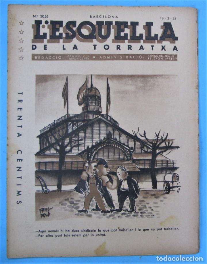 Coleccionismo de revistas y peri&oacute;dicos: L'ESQUELLA DE LA TORRATXA. N&ordm; 3056. 18 MAR&Ccedil; 1938.