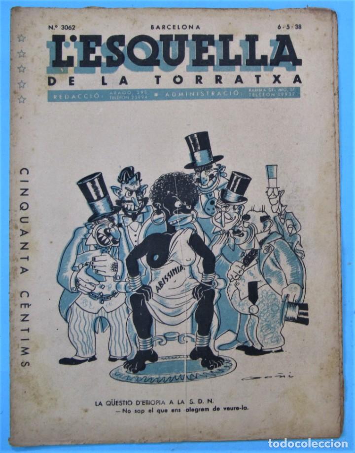 Coleccionismo de revistas y peri&oacute;dicos: L'ESQUELLA DE LA TORRATXA. N&ordm; 3062. 6 MAIG 1938.