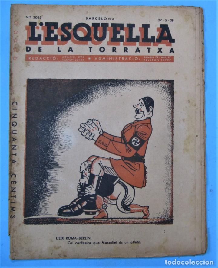 Coleccionismo de revistas y peri&oacute;dicos: L'ESQUELLA DE LA TORRATXA. N&ordm; 3065. 27 MAIG 1938.