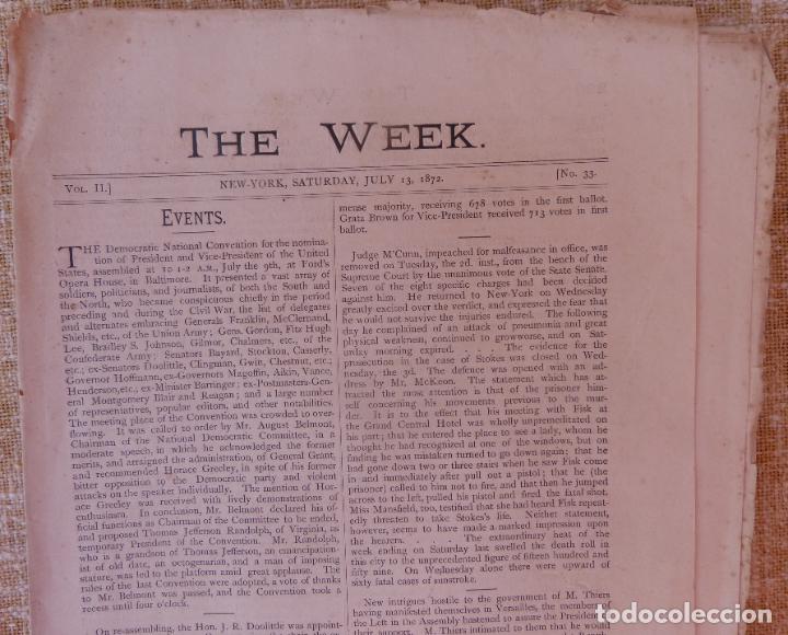 Colecionismo de Revistas e Jornais: Magazine The Week,year 1872,Number 33-July 13