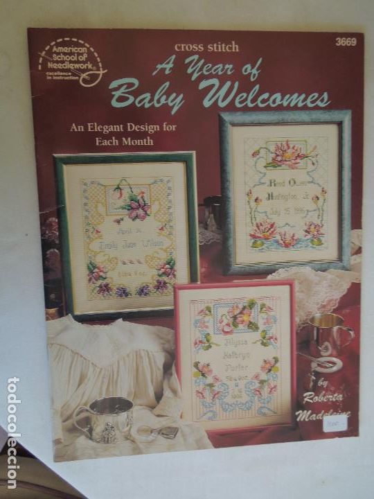 Collection Magazines and Newspapers: A YEAROF BABY WELCOMES - BY ROBERTA MADELEINE - CROSS STITCH - PUNTO DE CRUZ - 3669