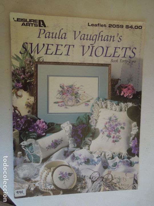 Collection Magazines and Newspapers: SWEET VIOLETS - PAULA VAUGHAN'S - BOOK FORTY TWO - LEAFLET 2059 - PUNTO DE CRUZ