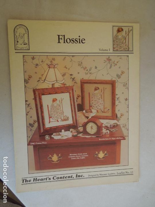Collection Magazines and Newspapers: FLOSSIE - VOLUME I - THE HEART'S CONTENT INC LEAFLET N&ordm; 13 - PUNTO DE CRUZ BROCHE DORADO