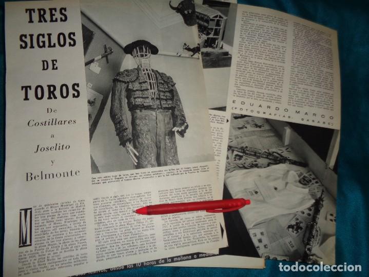 Coleccionismo de Revistas y Peri&oacute;dicos: RECORTE : 3 SIGLOS DE TOROS : DE COSTILLARES A JOSELITO Y BELMONTE. MUNDO HISPANICO, ENERO 1960