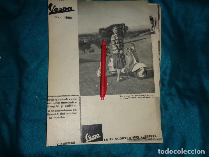 Coleccionismo de Revistas y Peri&oacute;dicos: RECORTE : PUBLICIDAD : NUEVA MOTO VESPA 125 C.C. MUNDO HISPANICO, JUNIO 1960