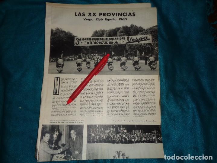 Coleccionismo de Revistas y Peri&oacute;dicos: RECORTE : LAS XX PROVINCIAS. VESPA CLUB ESPA&Ntilde;A 1960. MUNDO HISPANICO, AGTO 1960
