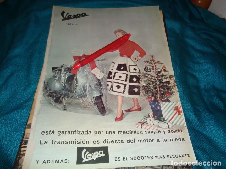 Coleccionismo de Revistas y Peri&oacute;dicos: RECORTE : PUBLICIDAD : MOTO VESPA 125 C.C . MUNDO HISPANICO, DCBRE 1960