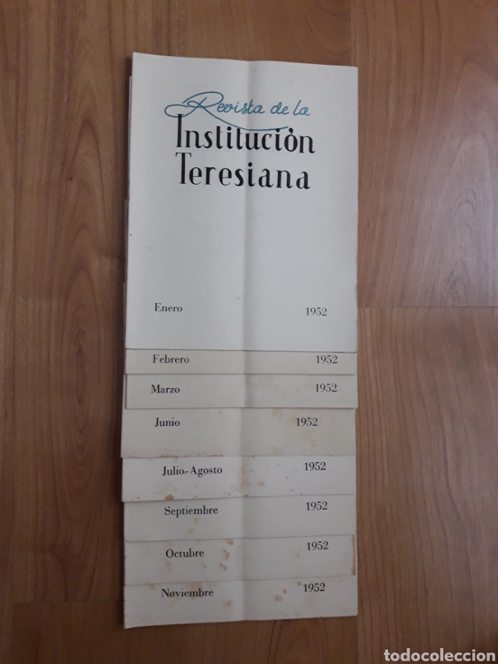 Collection Magazines and Newspapers: 8 N&Uacute;MEROS DE REVISTA DE INSTITUCI&Oacute;N TERESIANA. 1952. DE ENERO A NOVIEMBRE MENOS ABRIL Y MAYO.