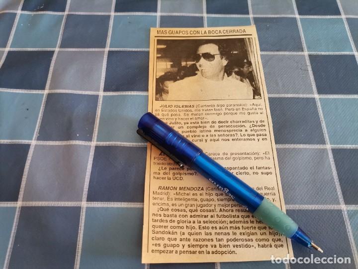 Coleccionismo de Revistas y Peri&oacute;dicos: JULIO IGLESIAS RECORTE REVISTA 1988
