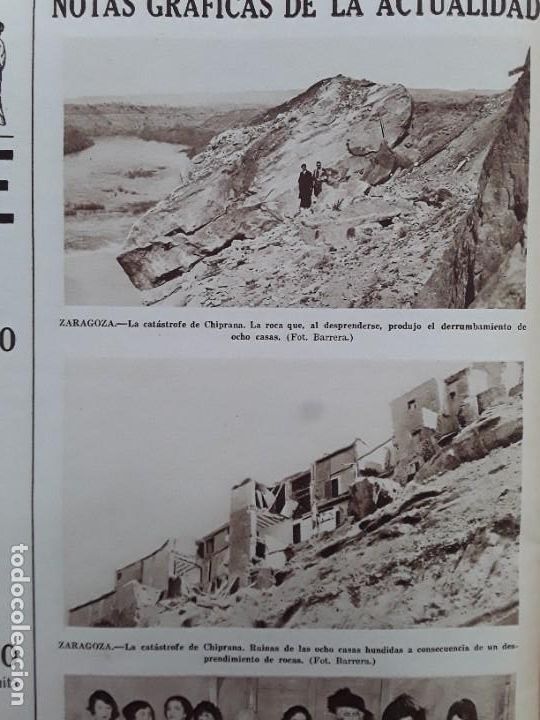 Coleccionismo de revistas y peri&oacute;dicos: LA CATASTROFE DE CHIPRANA ZARAGOZA SE&Ntilde;ORITAS ALTA SOCIEDAD ZARAGOZANA HOJA REVISTA 1928