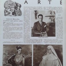 Coleccionismo de Revistas y Periódicos: GABRIEL MORCILLO PINTOR GRANADA MIGUEL FLETA CON SU ESPOSA HIJA REVISTA AÑO 1928