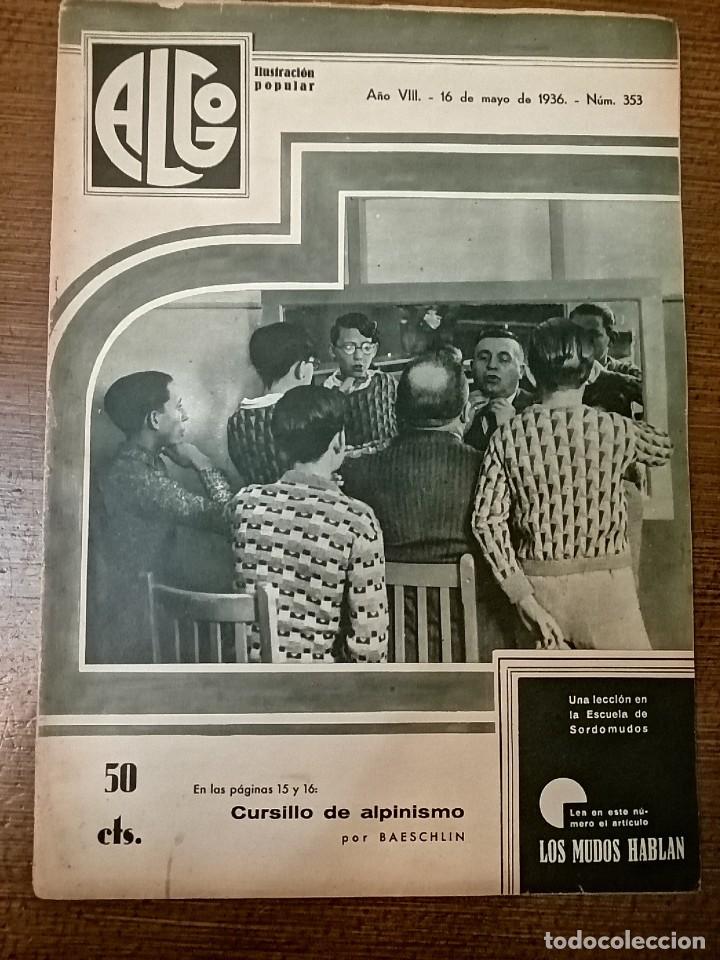Coleccionismo de Revistas y Peri&oacute;dicos: REVISTA - ALGO- MAYO 1936--N&deg; 353, COMPLETO, VER FOTOS