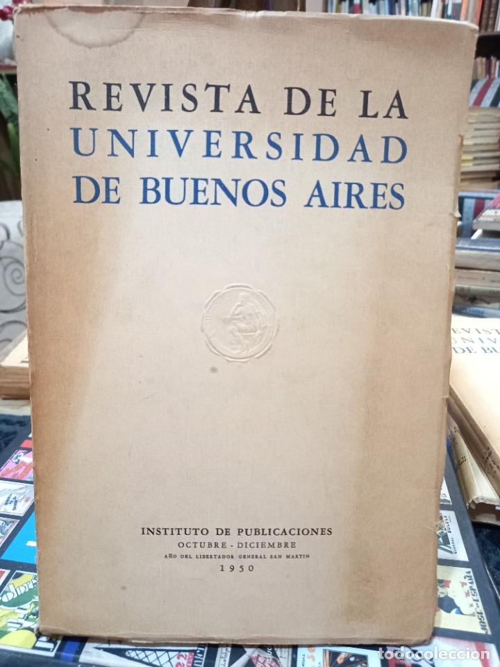 Coleccionismo de Revistas y Peri&oacute;dicos: Revista de la Universidad de Buenos Aires / Octubre-Diciembre 1950 GERARDO DIEGO - UNAMUNO