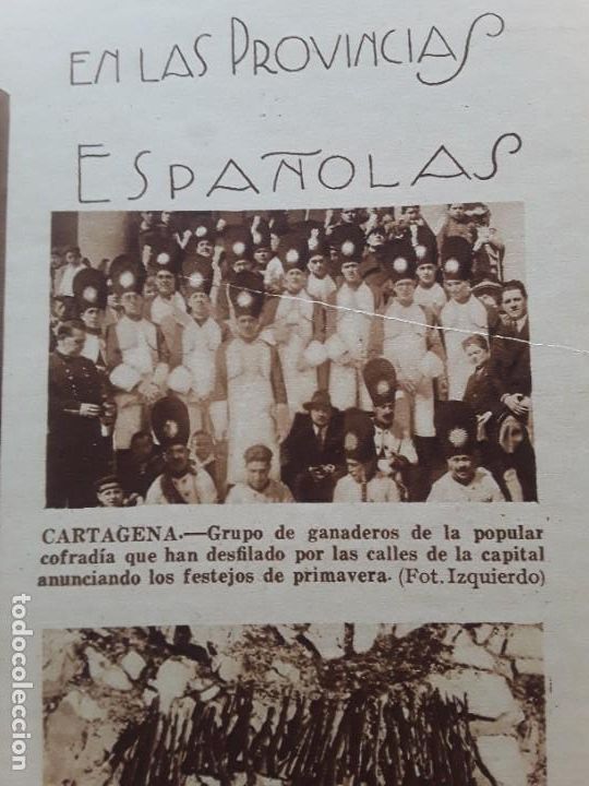 Collezionismo di Riviste e Giornali: CARTAGENA GRUPO GANADEROS POPULAR COFRADIA HOJA A&Ntilde;O 1928